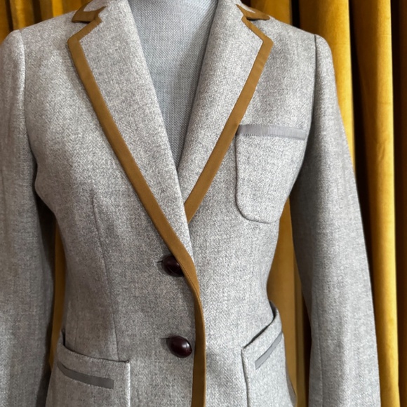 J.Crew Herringbone Professor Blazer. size8P - Picture 3 of 6
